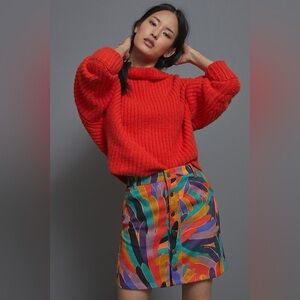 Anthropologie | FARM Rio | Kiki | Multicolor Corduroy Mini Skirt | M | NWT